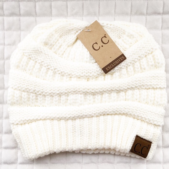 CC Boutique Accessories - RESTOCKED!✨ Ivory CC Beanie